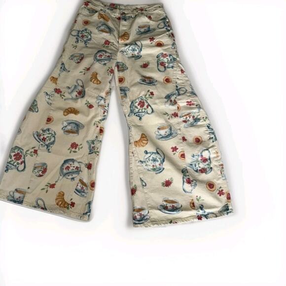 Free People “We The Free” Eden Printed High Slouchy Flare Jean Size 31 NWT - Picture 9 of 12